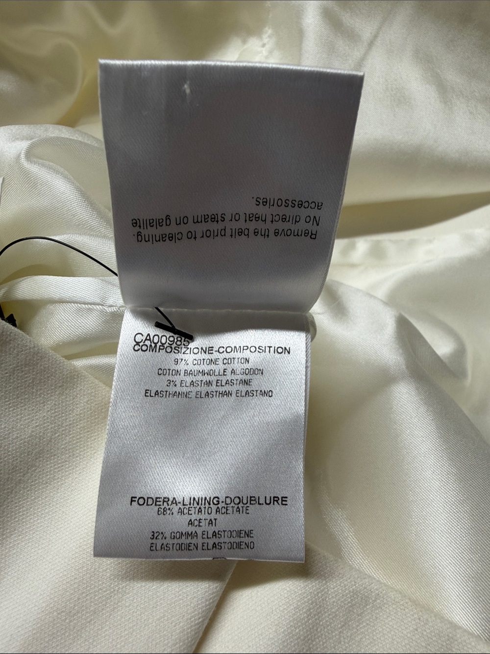 Archival Gucci 2007 Cream High-Waist Tailored Pencil Skirt IT 46 / US 10 Capsule - Picture 10 of 10